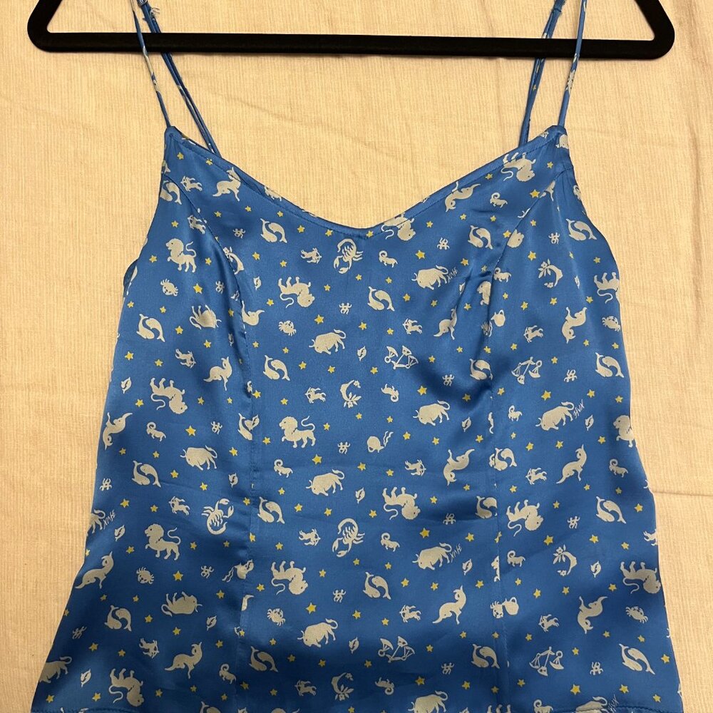 Silk HVN Top with Astrological Pattern!